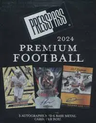 2024 Leaf Press Pass Premium Football Hobby Box webp