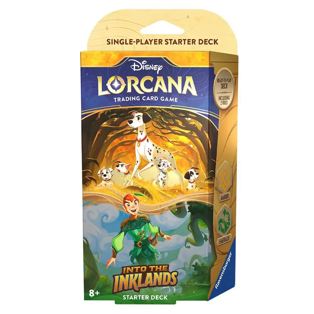 Lorcana Into The Inklands Starter Deck Amber Emerald webp