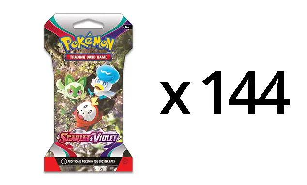 Pokemon Scarlet Violet Base Sleeved Pack Case of 144 webp