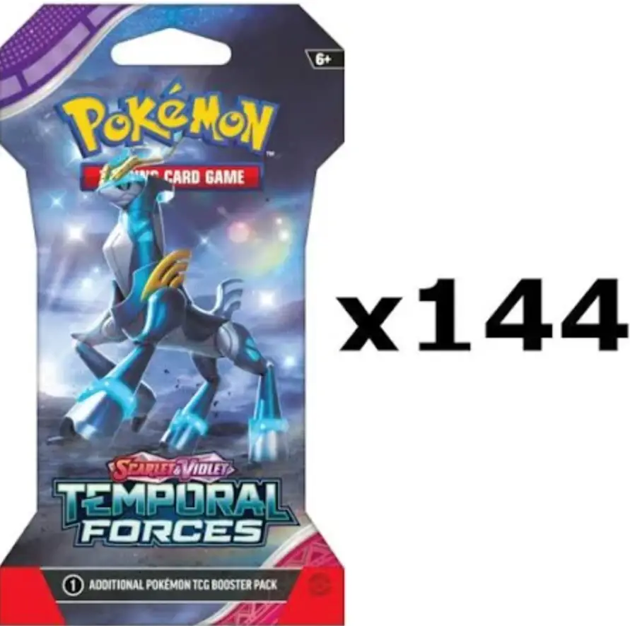 Pokemon Scarlet Violet Temporal Forces Sleeved Pack Case of 144 webp