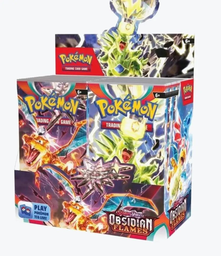 Pokemon Scarlet Violet Trading Card Game Obsidian Flames Booster Box webp