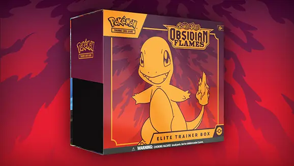 Pokemon Scarlet Violet Trading Card Game Obsidian Flames Elite Trainer Box webp